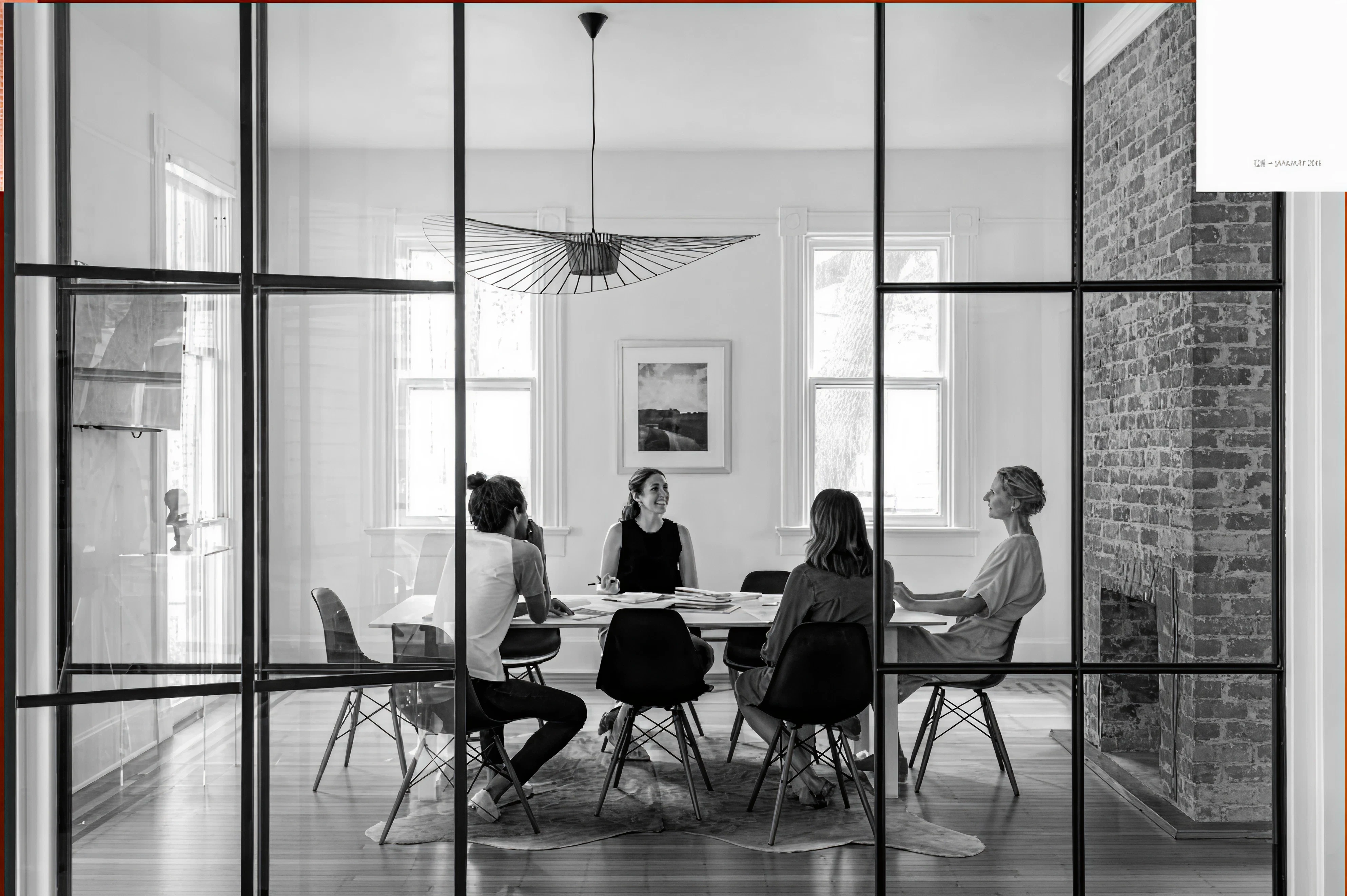 Leadership team in a working session